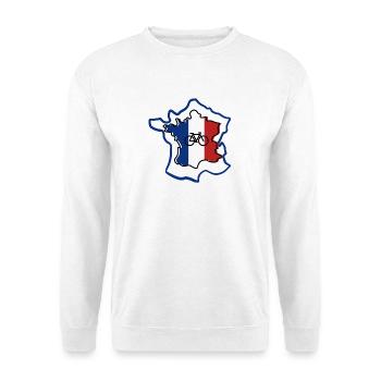 France Cycling – Bicycle Rider Design - Unisex Sweatshirt - white - Front