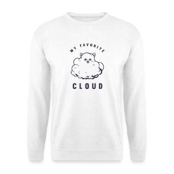 Meine Lieblingswolke - Zwergspitz  - Unisex Pullover - Weiß - Vorne