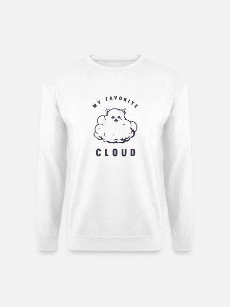 My favorite cloud - Pomeranian - Unisex Sweatshirt - white