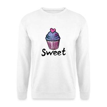 Pastel Cupcake Heart Frosting - Unisex Sweatshirt - white - Front
