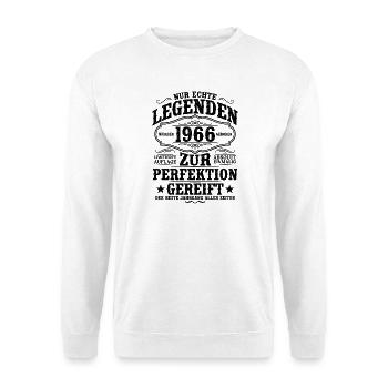 1966 Jahrgang Vintage Geburtstag Geschenk Retro - Unisex Pullover - Weiß - Vorne