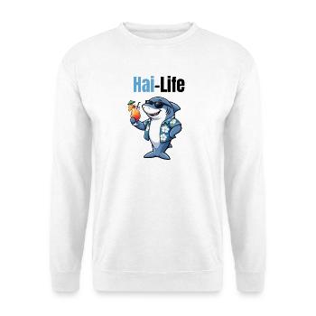 Shark Life | Cool cartoon shark with summer feeling - Unisex Sweatshirt - white - Front