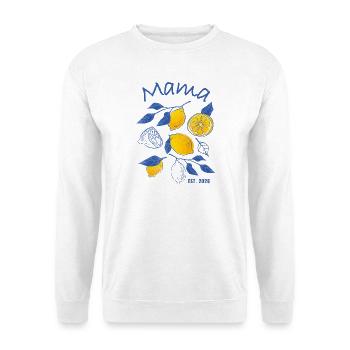 Mama Est. 2026 Citrons Vintage Cadeau Maman - Sweat-shirt Unisexe - blanc - Devant