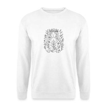 Naturgeist zum ausmalen - Unisex Pullover - Weiß - Vorne