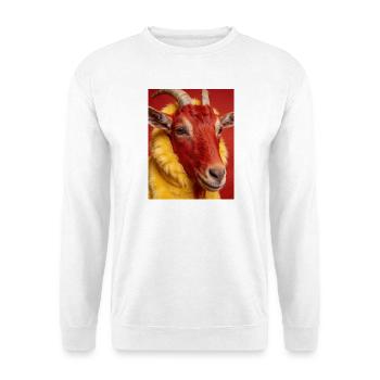 Chèvre rousse au pelage jaune - Sweat-shirt Unisexe - blanc - Devant