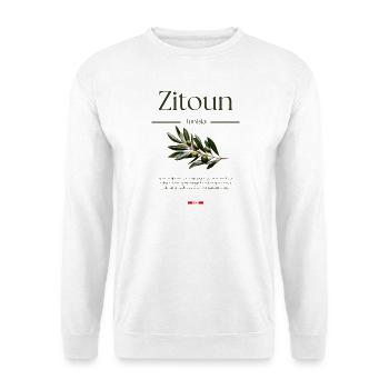 Zitoun Tunisia Olive Branch Design - Unisex Sweatshirt - white - Front
