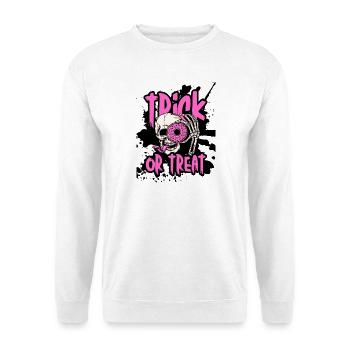 Trick Or Treat Skull Donut Halloween Geschenk - Unisex Pullover - Weiß - Vorne