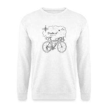 Radreise Traummotiv Kompass Berge - Unisex Pullover - Weiß - Vorne