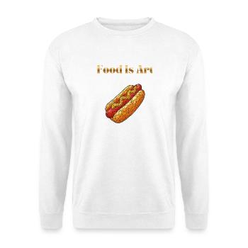 Food Is Art ... Hot Dog - Unisex Pullover - Weiß - Vorne