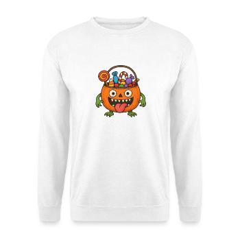 Halloween Candy Bucket Monster - Unisex Sweatshirt - white - Front