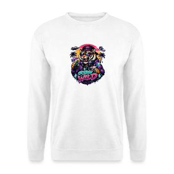 Tiger DJ Stay Wild Neon - Sweat-shirt Unisexe - blanc - Devant
