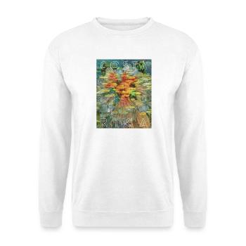 Collage des feuilles tropicales du Costa Rica - Sweat-shirt Unisexe - blanc - Devant