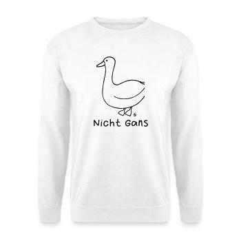 Nicht Gans - Unisex Pullover - Weiß - Vorne - Alina (178cm) & Michal (187cm)