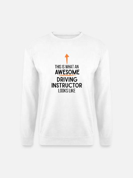 Lustiges Fahrlehrer-Geschenk von neuem Fahrer - Unisex Pullover - Weiß