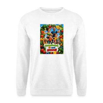 Kochen Küche Familie Essen Lebensmittel Gesund - Unisex Pullover - Weiß - Vorne - Alina (178cm) & Michal (187cm)