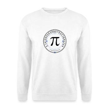 Pi im Zielkreis - Unisex Pullover - Weiß - Vorne - Alina (178cm) & Michal (187cm)