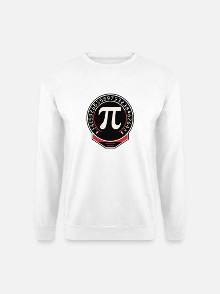 Pi Symbol Badge Ziffernring - Unisex Pullover - Weiß