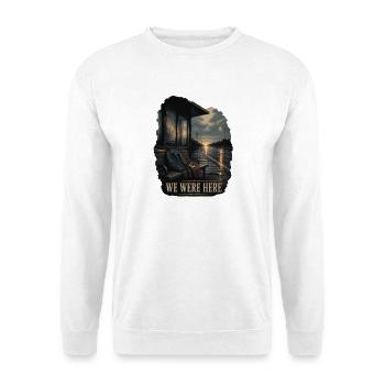 Wir waren hier - Unisex Pullover - Weiß - Vorne - Alina (178cm) & Michal (187cm)