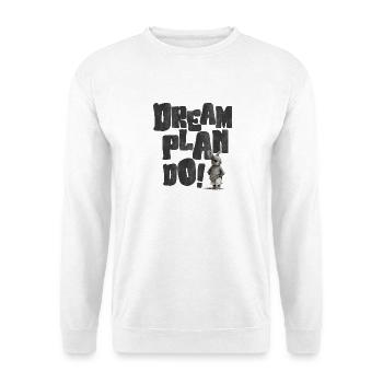 Träumplan - Unisex Pullover - Weiß - Vorne - Alina (178cm) & Michal (187cm)