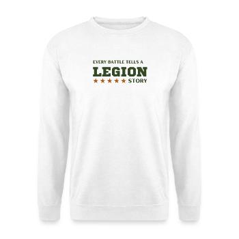Legion-Schlachtgeschichte - Unisex Pullover - Weiß - Vorne - Alina (178cm) & Michal (187cm)