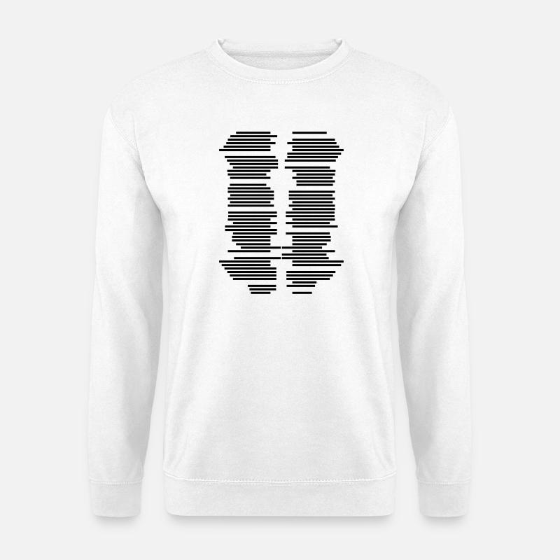 Graphic Pattern Stripes - Unisex Sweatshirt - white