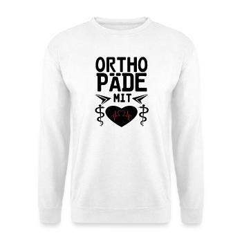 Orthopäde mit Herz Geschenk - Unisex Pullover - Weiß - Vorne