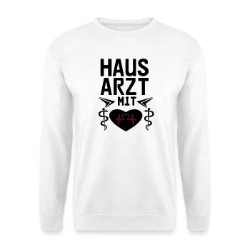 Hausarzt mit Herz Geschenk - Unisex Pullover - Weiß - Vorne