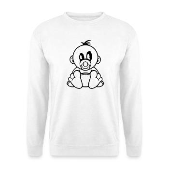 baby kleiner junge schnuller - Unisex Pullover - Weiß - Vorne
