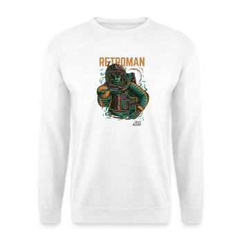 Retro Astronaut Out Now - Unisex Pullover - Weiß - Vorne