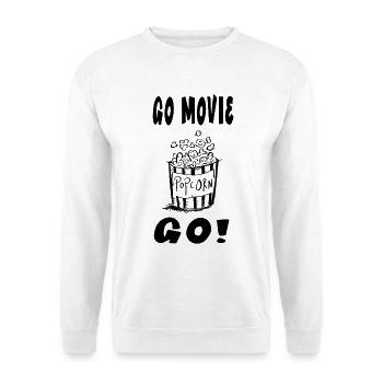 Go Go Film - Popcorn - Cinéma - Cadeau - Sweat-shirt Unisexe - blanc - Devant