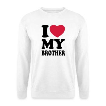 I love my brother - Unisex Sweatshirt - white - Front