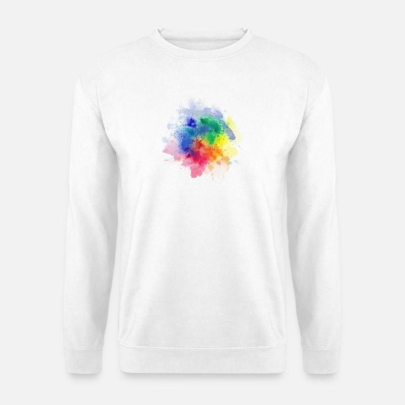 Farbenfrohe Kaleidoskop-Verschmelzung - Unisex Pullover - Weiß