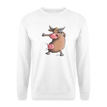 Funny Dab Dance - Cow - Dancing - Unisex Sweatshirt - white - Front
