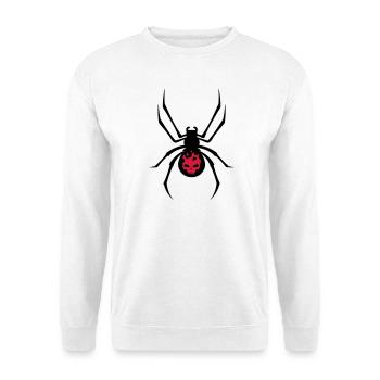 A black spider with red skull - Unisex Sweatshirt - white - Front