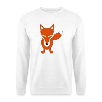 fuchs tier lustig - Unisex Pullover - Weiß - Vorne - Alina (178cm) & Michal (187cm)