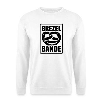 logo brezelbande - Unisex Pullover - Weiß - Vorne