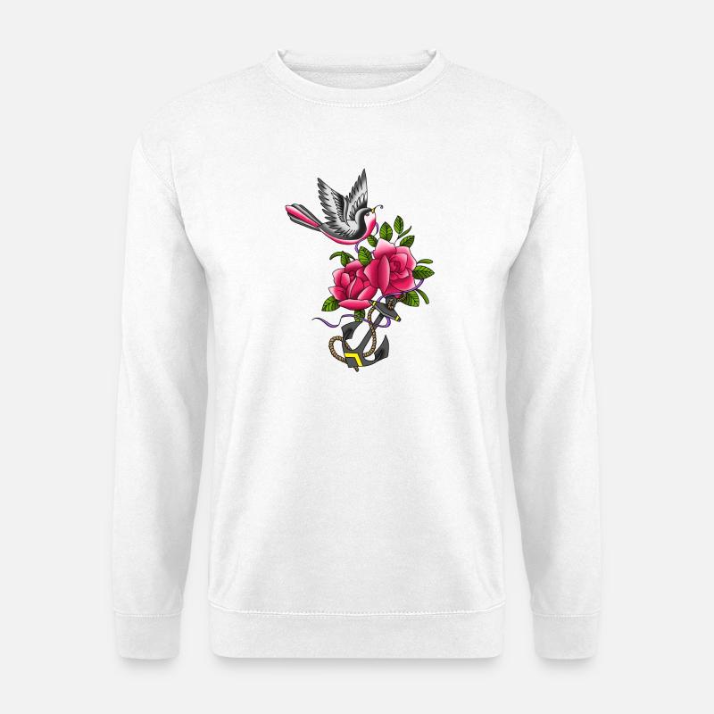 Vogel Tatoo - Unisex Pullover - Weiß