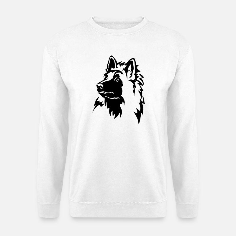 Tervueren Kopf - Unisex Pullover - Weiß