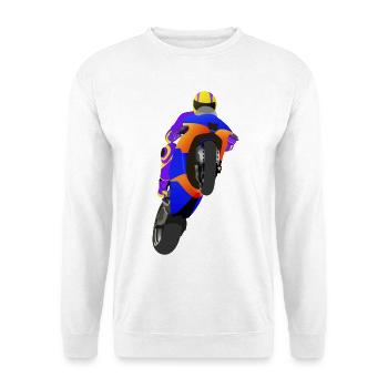 Extreme Wheelie with Motorbike at the Race - Unisex Sweatshirt - white - Front