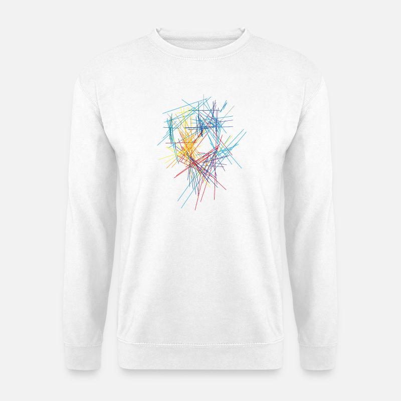 Farben Striche Design - Unisex Pullover - Weiß