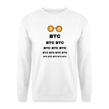 Bitcoin Lünette - Unisex Pullover - Weiß - Vorne