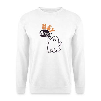 Hey booo - Unisex Pullover - Weiß - Vorne