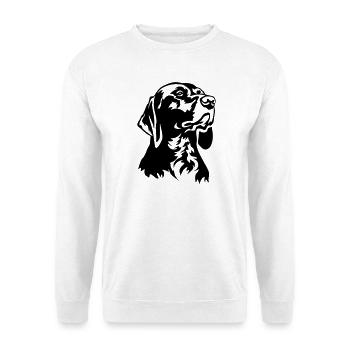 German Shorthair head - Unisex Sweatshirt - white - Front