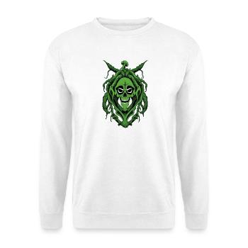 Green Skull - Sweat-shirt Unisexe - blanc - Devant