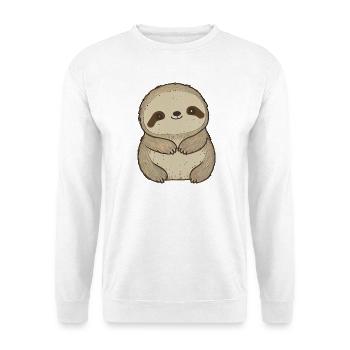 Cute Sloth - Little Cute Sloth Cartoon Style - Unisex Sweatshirt - white - Front