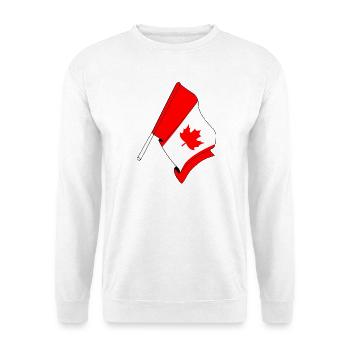 Flagge von Kanada - Unisex Pullover - Weiß - Vorne