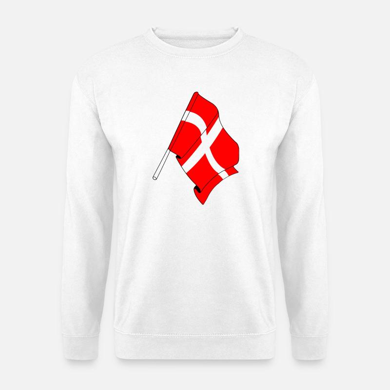 Flag: Denmark - Unisex Sweatshirt - white