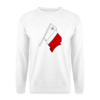 Flagge von Malta - Unisex Pullover - Weiß - Vorne
