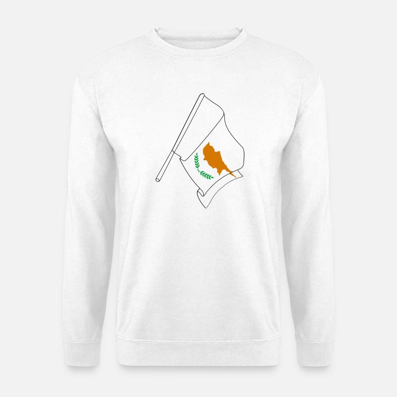 Drapeau Chypre - Sweat-shirt Unisexe - blanc