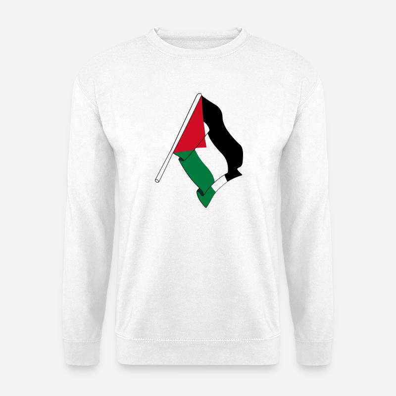 Flagge Palästina Palästinensische Flagge - Unisex Pullover - Weiß